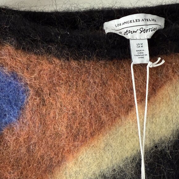 & Other Stories Swirly Jacquard Mohair Sweater Size M - Picture 5 of 7